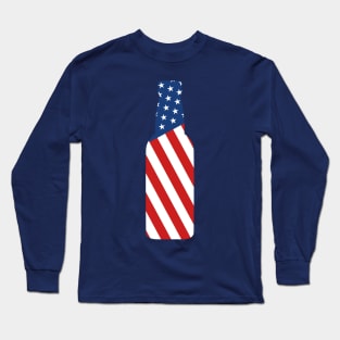 4th Of July Independence Day Beer Bottle USA Flag T-Shirt Long Sleeve T-Shirt
